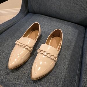 LC Lauren Conrad Cream Chain Loafers